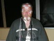 A volunteer wired with sensors during a sleep study in a laboratory